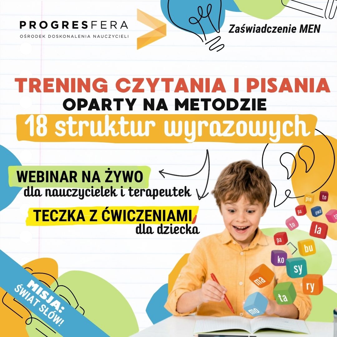 Trening czytania i pisania - kurs z wydrukowanymi materiałami na zajęcia